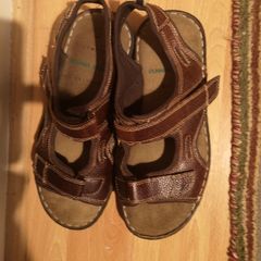 mens brown leather sandals size 41 (7)