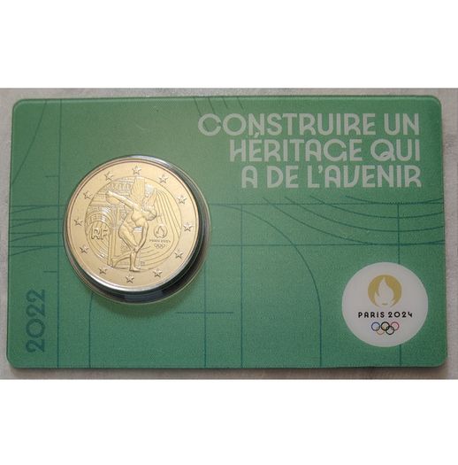 France 2 Euro Base Metals Brilliant Uncirculated Coin 2022 - Olympic Games Paris 2024 - 2 Euro Commemorative Coin