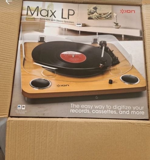 ION Max LP- conversion turntable with Stereo Speakers