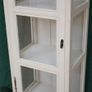 Slim Cream Glazed Display Cabinet with Drawers Image 6