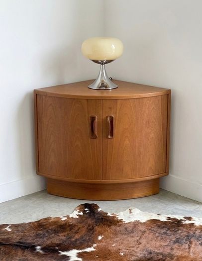 Vintage G Plan Fresco Mid Century Teak Corner Cabinet