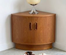Vintage G Plan Fresco Mid Century Teak Corner Cabinet