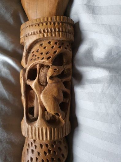 South African carved walking stick