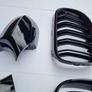 Brand New E92 E93 Lci Black Kidney Grilles & Mirror Covers Set Image 7