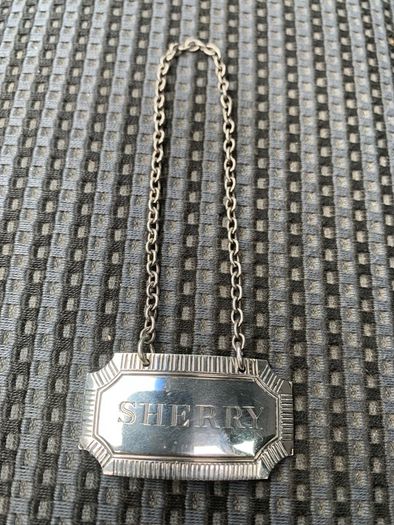 Sterling Silver Decanter Label