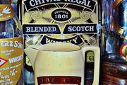 Vintage Chivas Regal whisky pub mirror and jug