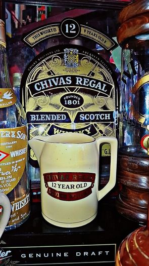 Vintage Chivas Regal whisky pub mirror and jug