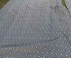 Large Pair of French geometric design Curtains 290 cms