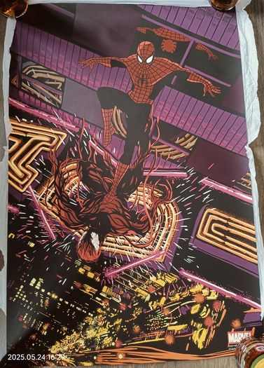 Spider-Man Vs Carnage Marvel Screen Print by Raid71 Poster