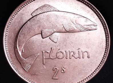 #869 - Ireland - 1940 - Silver Florin - Scratches - KM.15