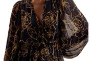 Ted Baker Kazuko Floral Navy Blouse