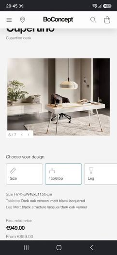 Designer Boconcept Cupertino Desk