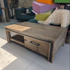 Rustic industrial coffee table