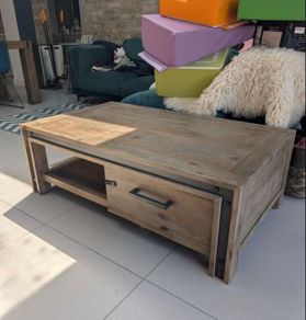 Rustic industrial coffee table