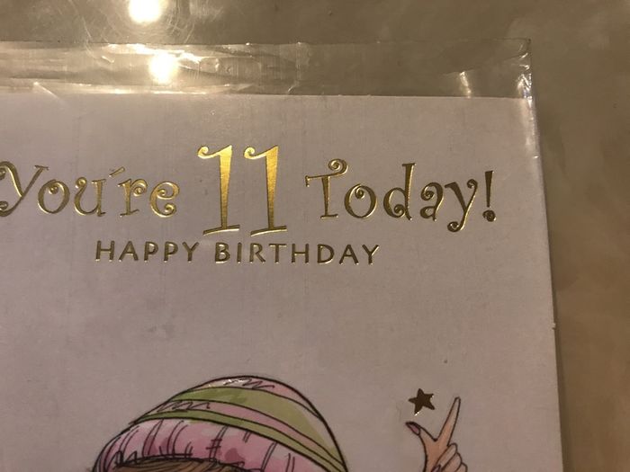 11 th birthday card.