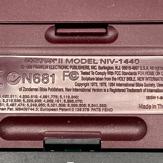Franklin Electronic Holy Bible NIV-570 New International Version