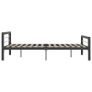 Bed Frame Grey and White Metal 180x200 cm Image 4