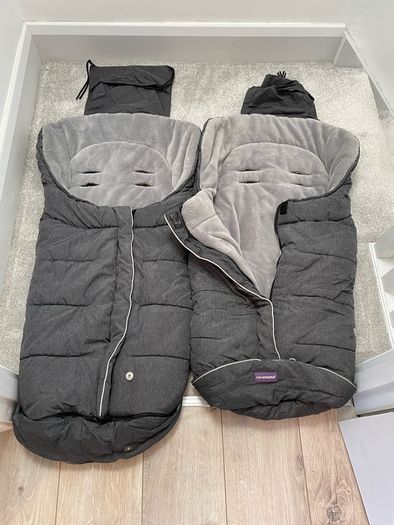 Mountain buggy duet with newborn carry cot and buggy board, complete set for 3 children