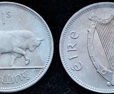 [#795] - Ireland 1968 | 1 Shilling | 1s | Bull | KM.14a | MS