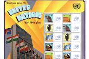2008 United Nations Greeting Stamps NAPEX International Rate Commemorative Stamp Sheet with UN Logo Mint Never Hinged (MNH)