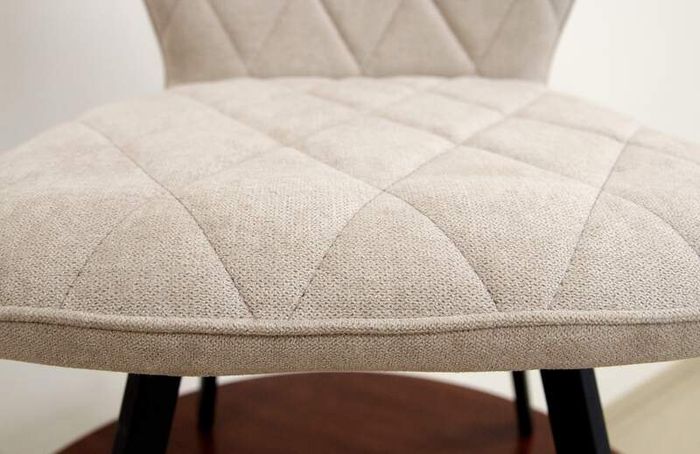 Cappuccino Stitch Dining Chair  Beige Chenille