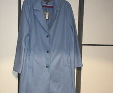 River Island Blue single breasted longline coat