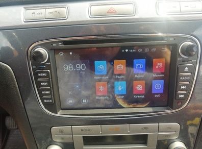 7" Android radio for Ford cars Focus S-Max Mondeo Galaxy C-Max Bluetooth WiFi SatNav Handsfree USB Reversing camera