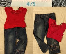 Oomph Blue Jeans And Red Top