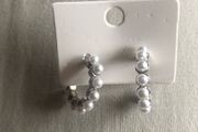 silver colour Earrings with pearl detail