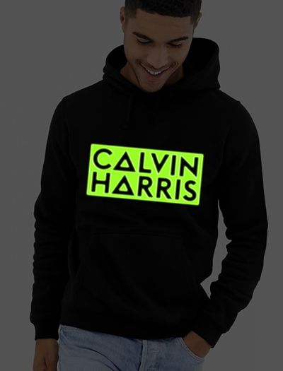 Calvin Harris hoodie glow in the dark logo hoodie Calvin Harris dj hoodie jumper