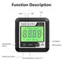 Digital Level Angle Gauge 360 LCD Electronic Protractor Mini Inclinometer Magnetic Base Bevel Protractor Tilt Measuring Tool Image 4