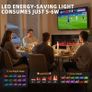50"/127cm Electric Fireplace - Adjustable 12 Color Flame & Crackling Sound, 900W/1500W Fire Place with Precise 15-30 C Thermostat, Intuitive Touch Screen & Remote, Perfect for Media Walls Image 2
