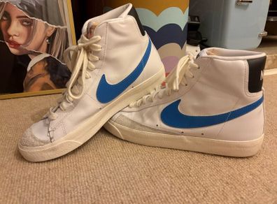 Vintage White Leather Nike Blazer Mid'77 Sneakers