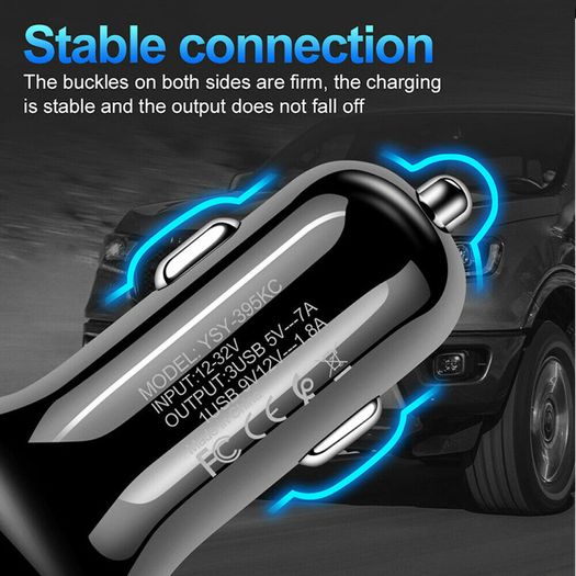 QC 3.0 Car Triple USB Phone Quick Charger 30W (Brand New/Warranty)