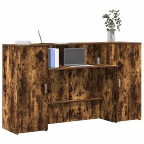 Reception Desk Smoked Oak