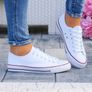 White lace-up sneakers size 3-8 Image 3