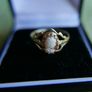 Vintage 9ct  Yellow Gold 375 Gold Oval Shell Cameo Ring 1,4g size O Image 8