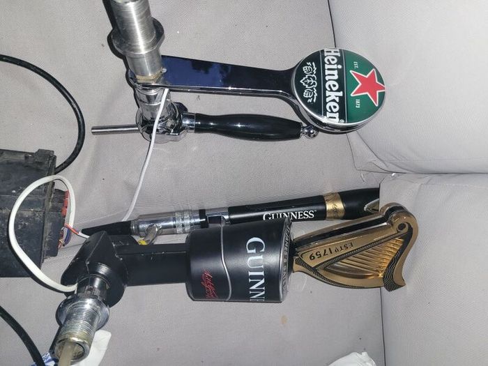 Guinness taps double tap 500 single tap 250 Heineken tap 150