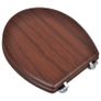 Toilet Seats with Lids 2 pcs MDF Brown Image 5