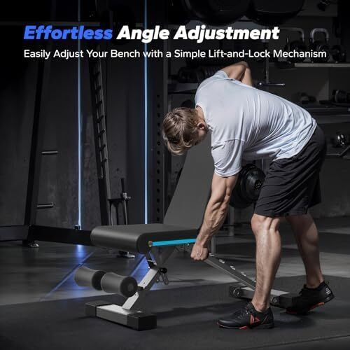 Weight Bench, 990 LBS/450KG Foldable Weight Benches for Home Gym, Adjustable Weight Bench with 72 Training Angles, Incline Bench Press for Full Body
