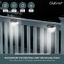 8 Pack Solar LED Fence Garden Lights - Solar Powered Outdoor Wireless LED Lights Waterproof Decoration Lamp for Railing Fence, Deck, Step Yard Patio (Pack of 8) Image 6