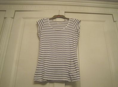Navy/White Striped T-Shirt.