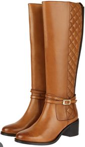 Women's leather boots tan Monsoon