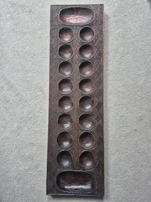 Solid Wood Mancala Game Board from Africa