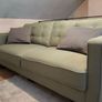 Green three seater sofa Image 6