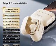 Lenovo TWS In-Ear Wireless Earbuds with Active Noise Cancelling (ANC)
