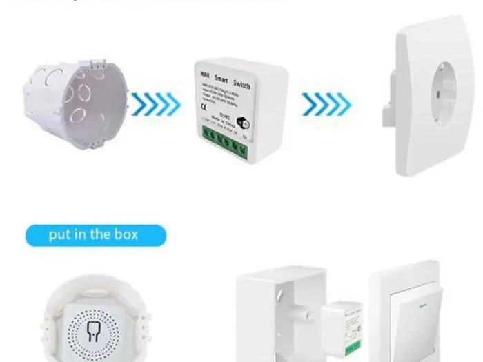 Mini Wifi Smart Switch 2 Way Control Smart life or  Tuya App  16A DIY Light Switches   Alexa Yandex Alice Smart Google Home APP Voice Control