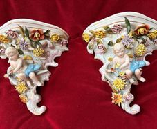 Antique Porcelain Wall Sconces