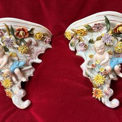 Antique Porcelain Wall Sconces