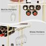 Drinks Trolley on Wheels Gold Image 6